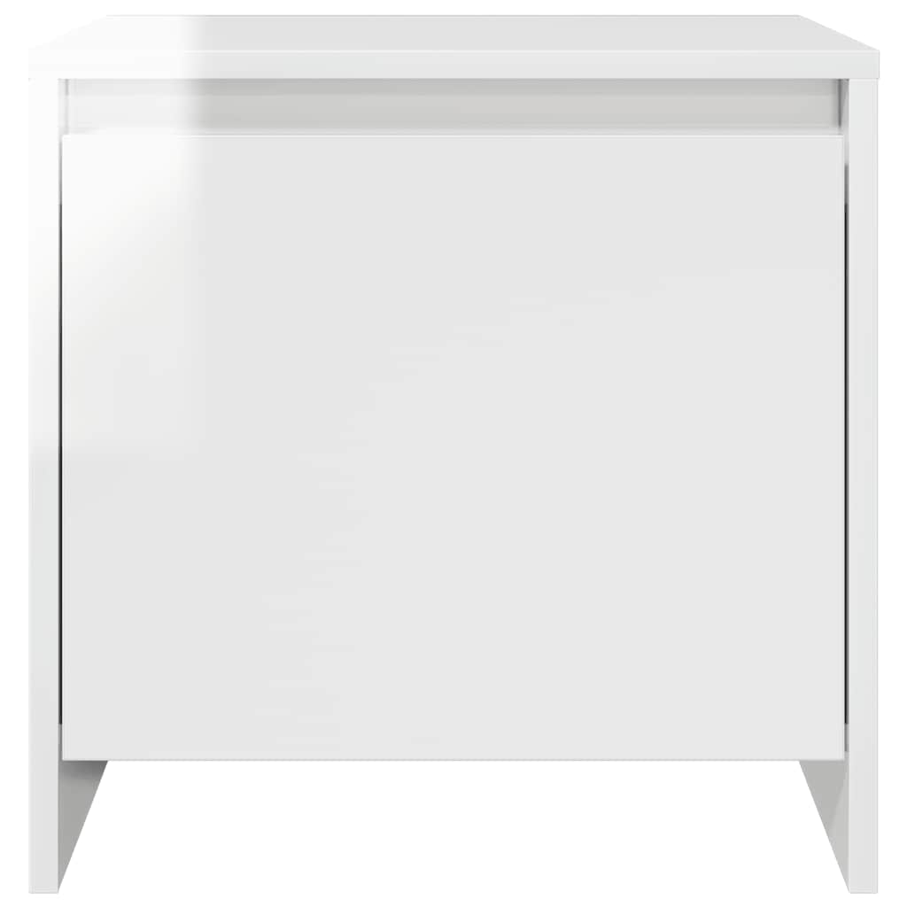 vidaXL Nachttisch Hochglanz-Weiß 45x34x44,5 cm Holzwerkstoff