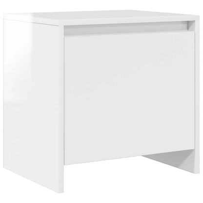 vidaXL Nachttische 2 Stk. Hochglanz-Weiß 45x34x44,5 cm Holzwerkstoff