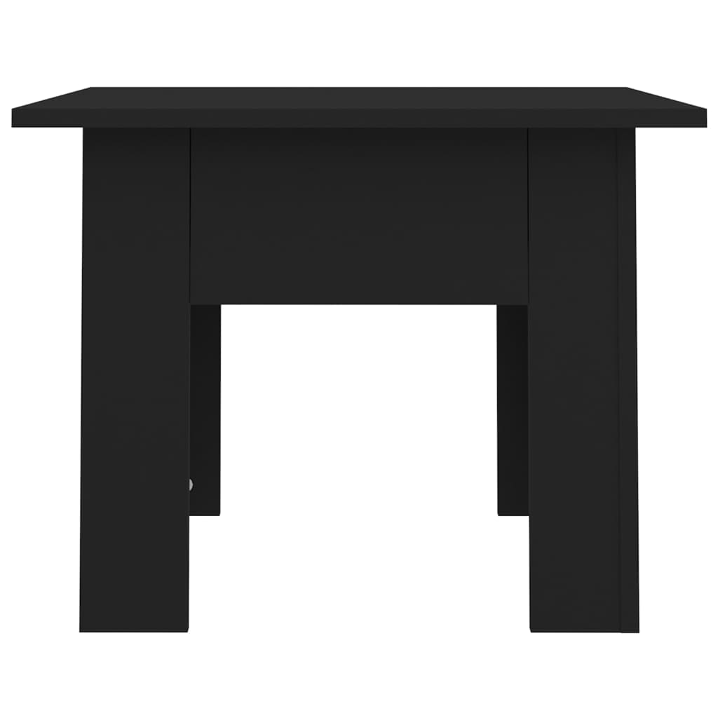 vidaXL Table basse noire 55x55x42 cm en bois d'ingénierie