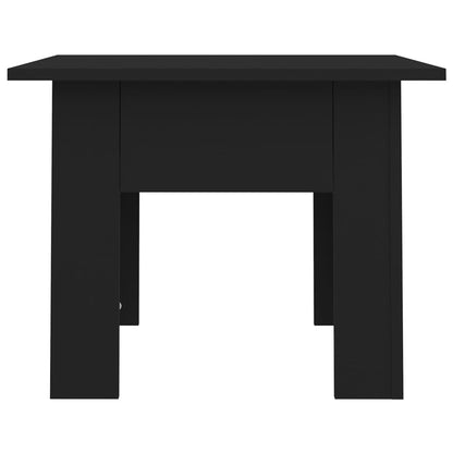 vidaXL Table basse noire 55x55x42 cm en bois d'ingénierie