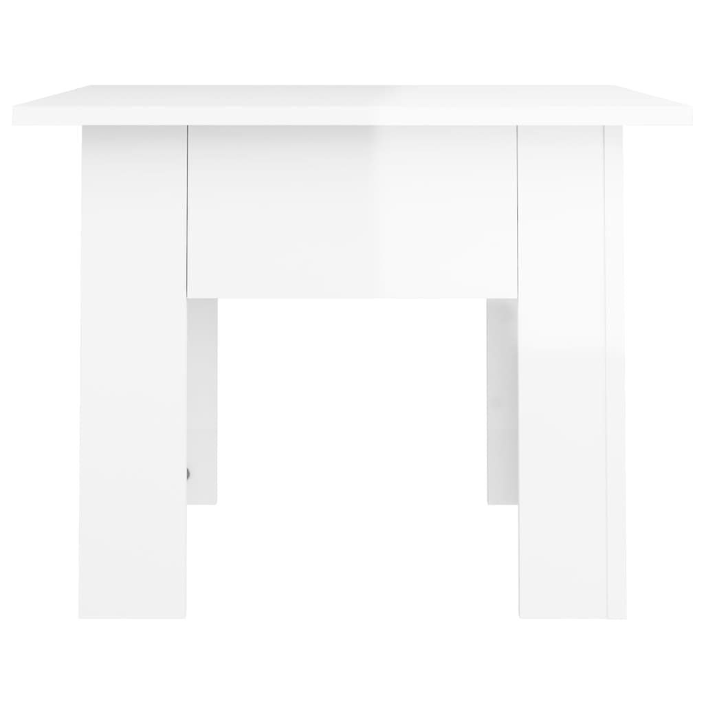 vidaXL Couchtisch Hochglanz-Weiß 55x55x42 cm Holzwerkstoff
