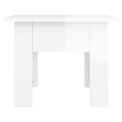 vidaXL Couchtisch Hochglanz-Weiß 55x55x42 cm Holzwerkstoff