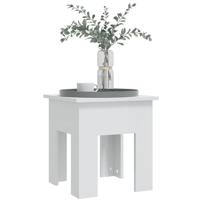 vidaXL Couchtisch Hochglanz-Weiß 40x40x42 cm Holzwerkstoff