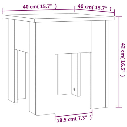 vidaXL Couchtisch Hochglanz-Weiß 40x40x42 cm Holzwerkstoff