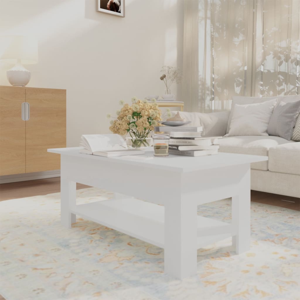 vidaXL Couchtisch Weiß 102x55x42 cm Holzwerkstoff