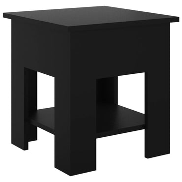 vidaXL Table basse noire 40x40x42 cm, bois d'ingénierie