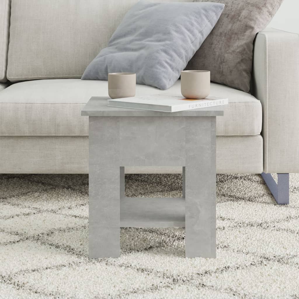 vidaXL Table basse gris béton 40x40x42 cm Bois d'ingénierie