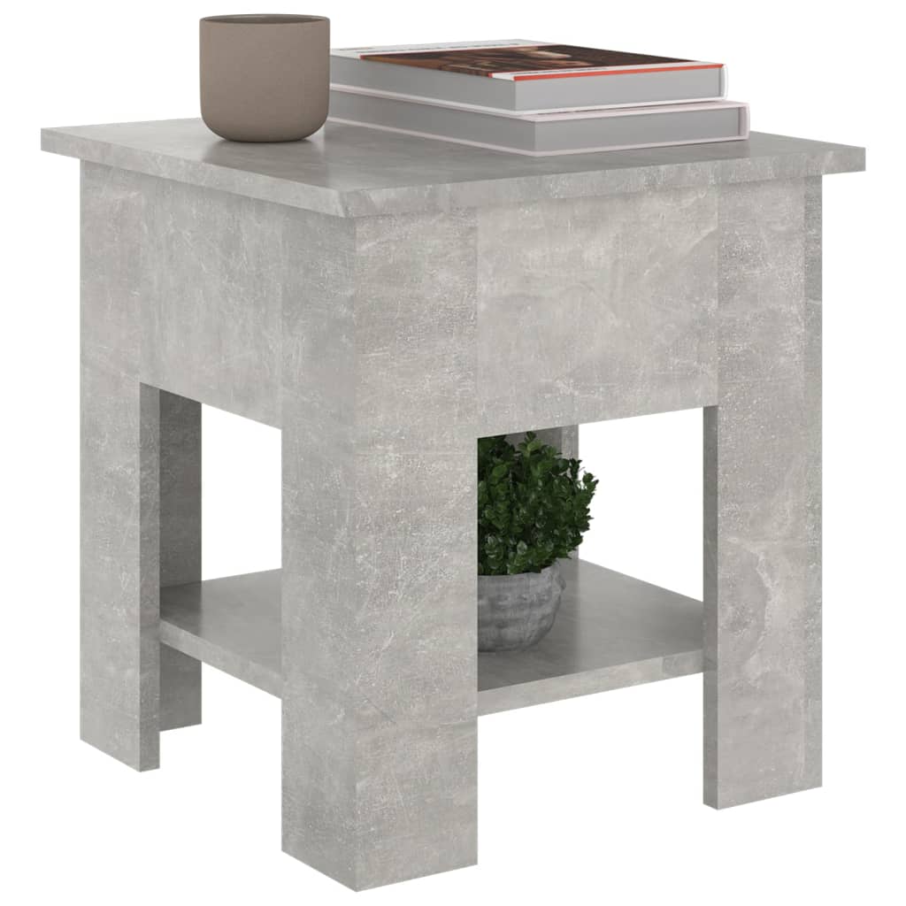 vidaXL Table basse gris béton 40x40x42 cm Bois d'ingénierie