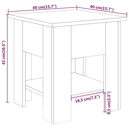 vidaXL Table basse gris béton 40x40x42 cm Bois d'ingénierie
