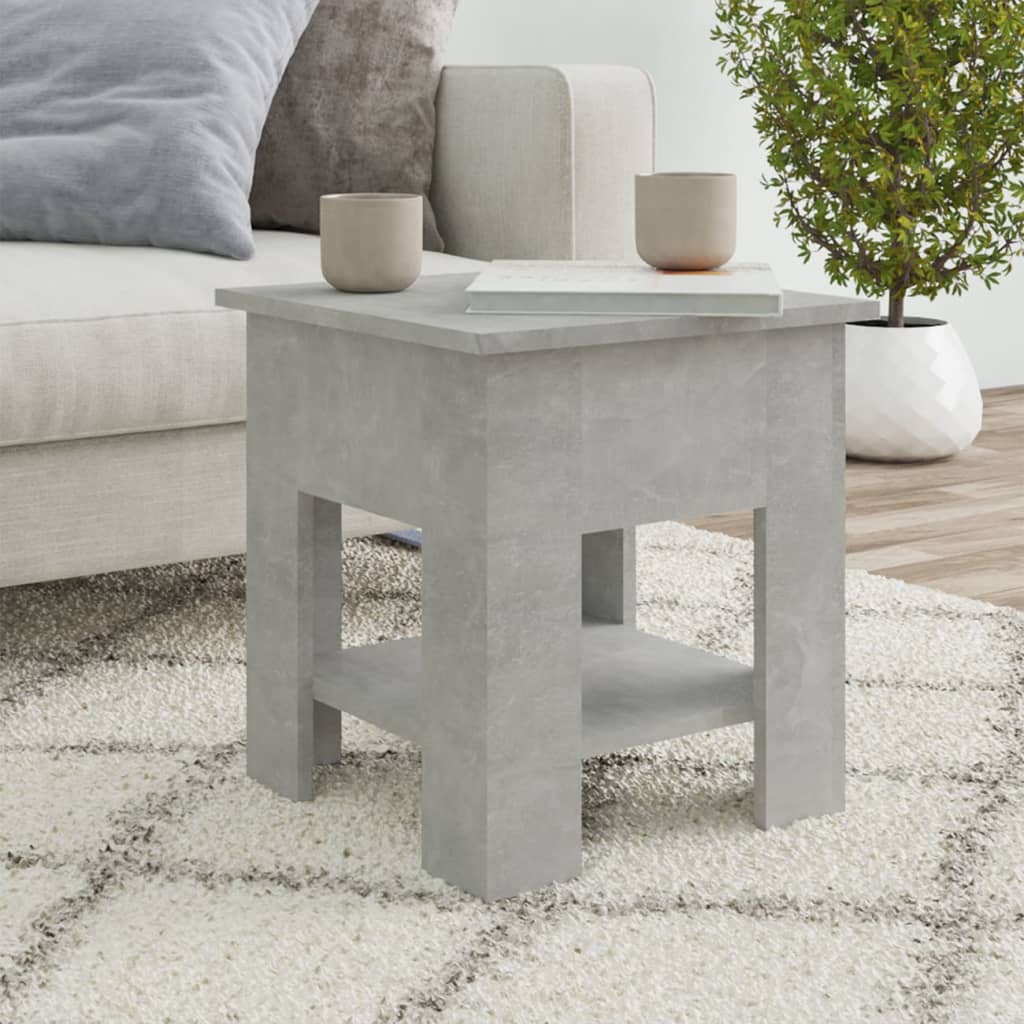 vidaXL Table basse gris béton 40x40x42 cm Bois d'ingénierie