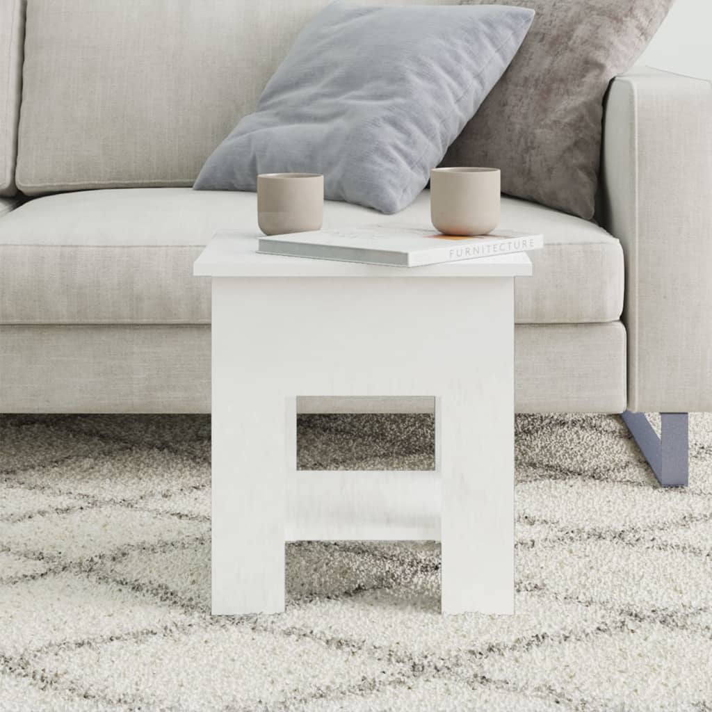 vidaXL Table basse Blanc brillant 40x40x42 cm Bois d'ingénierie