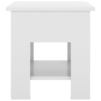 vidaXL Table basse Blanc brillant 40x40x42 cm Bois d'ingénierie