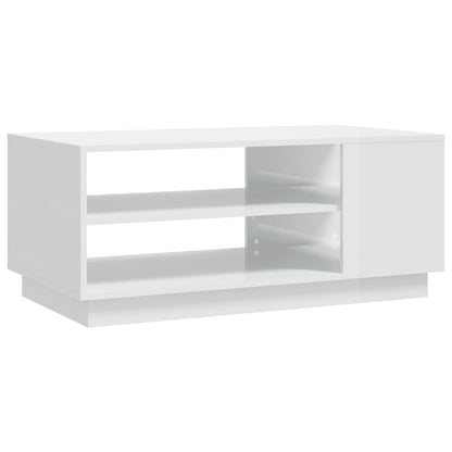 vidaXL Couchtisch Hochglanz-Weiß 102x55x43 cm Holzwerkstoff