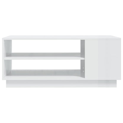 vidaXL Couchtisch Hochglanz-Weiß 102x55x43 cm Holzwerkstoff