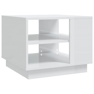 vidaXL Couchtisch Hochglanz-Weiß 55x55x43 cm Holzwerkstoff