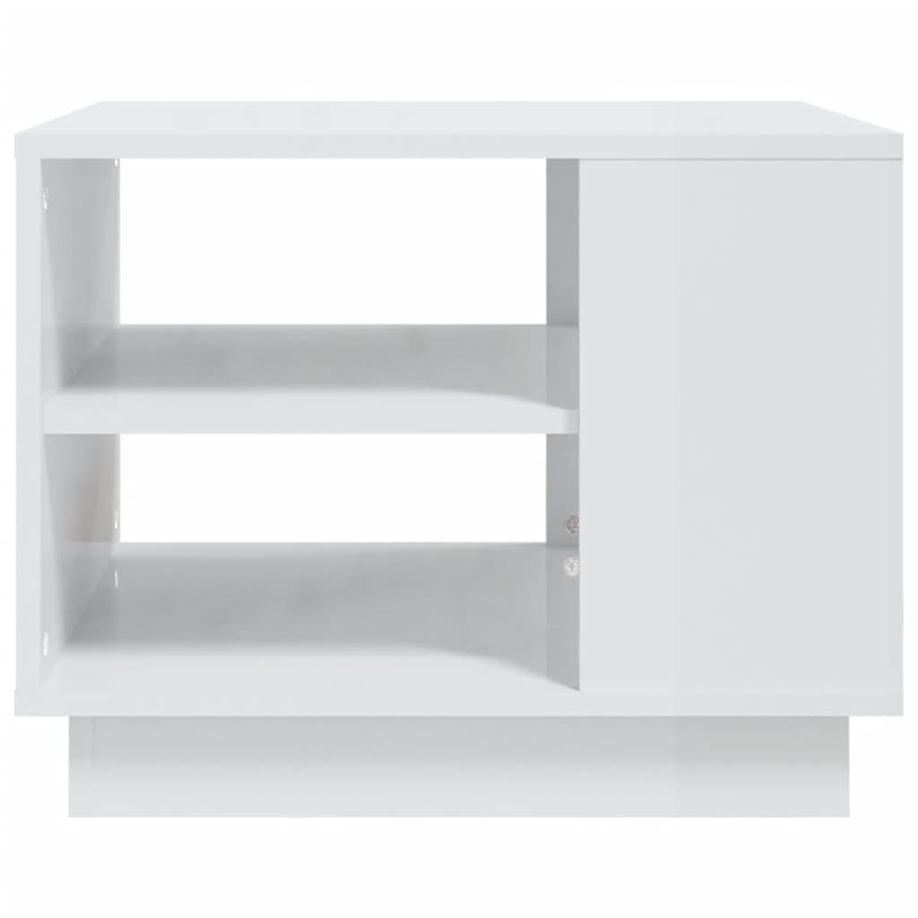 vidaXL Couchtisch Hochglanz-Weiß 55x55x43 cm Holzwerkstoff