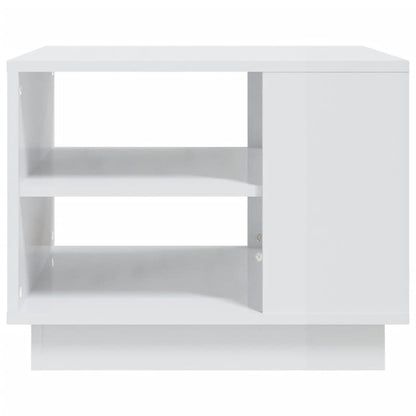 vidaXL Couchtisch Hochglanz-Weiß 55x55x43 cm Holzwerkstoff