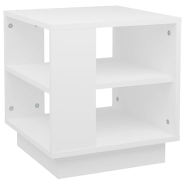 vidaXL Table basse blanche 40x40x43 cm en bois d'ingénierie