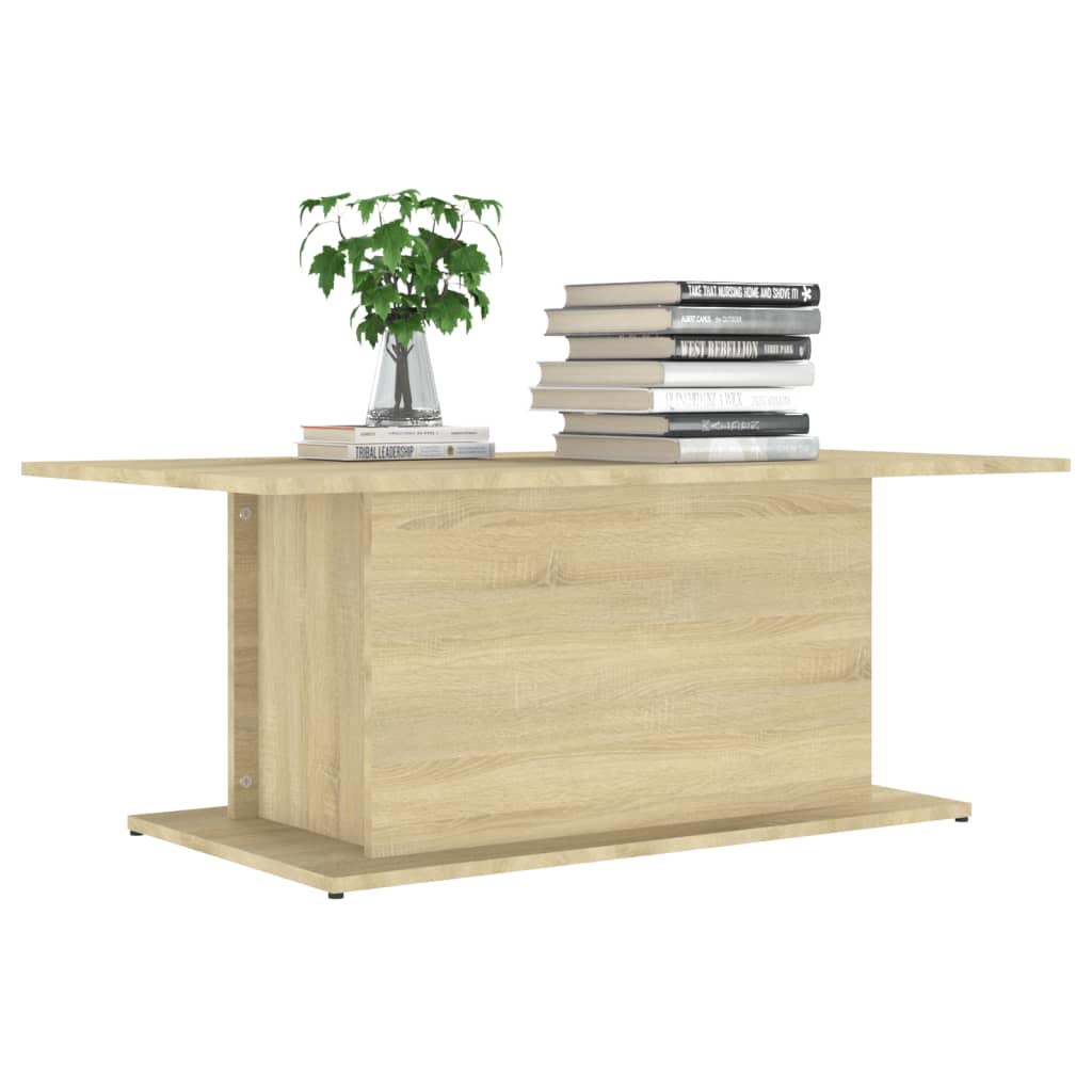 vidaXL Table basse chêne sonoma 102x55,5x40 cm aggloméré