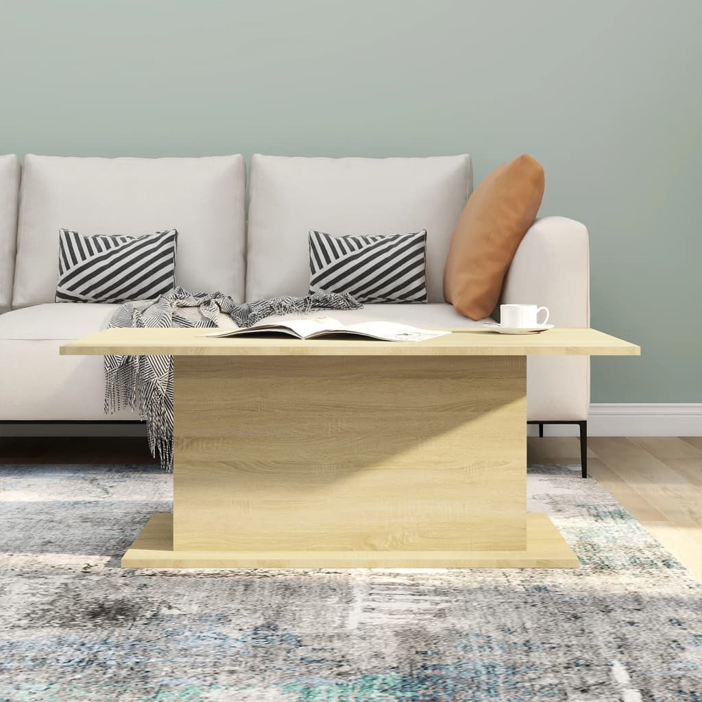 vidaXL Table basse chêne sonoma 102x55,5x40 cm aggloméré