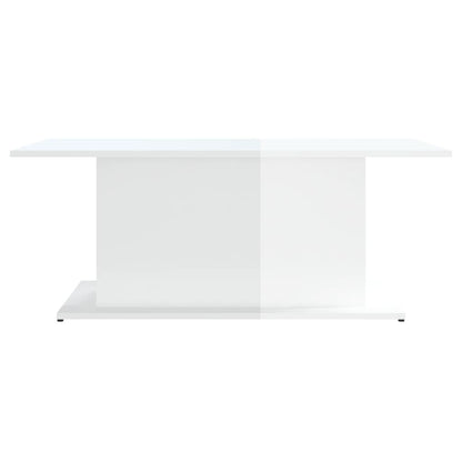 vidaXL Couchtisch Hochglanz-Weiß 102x55,5x40 cm Holzwerkstoff