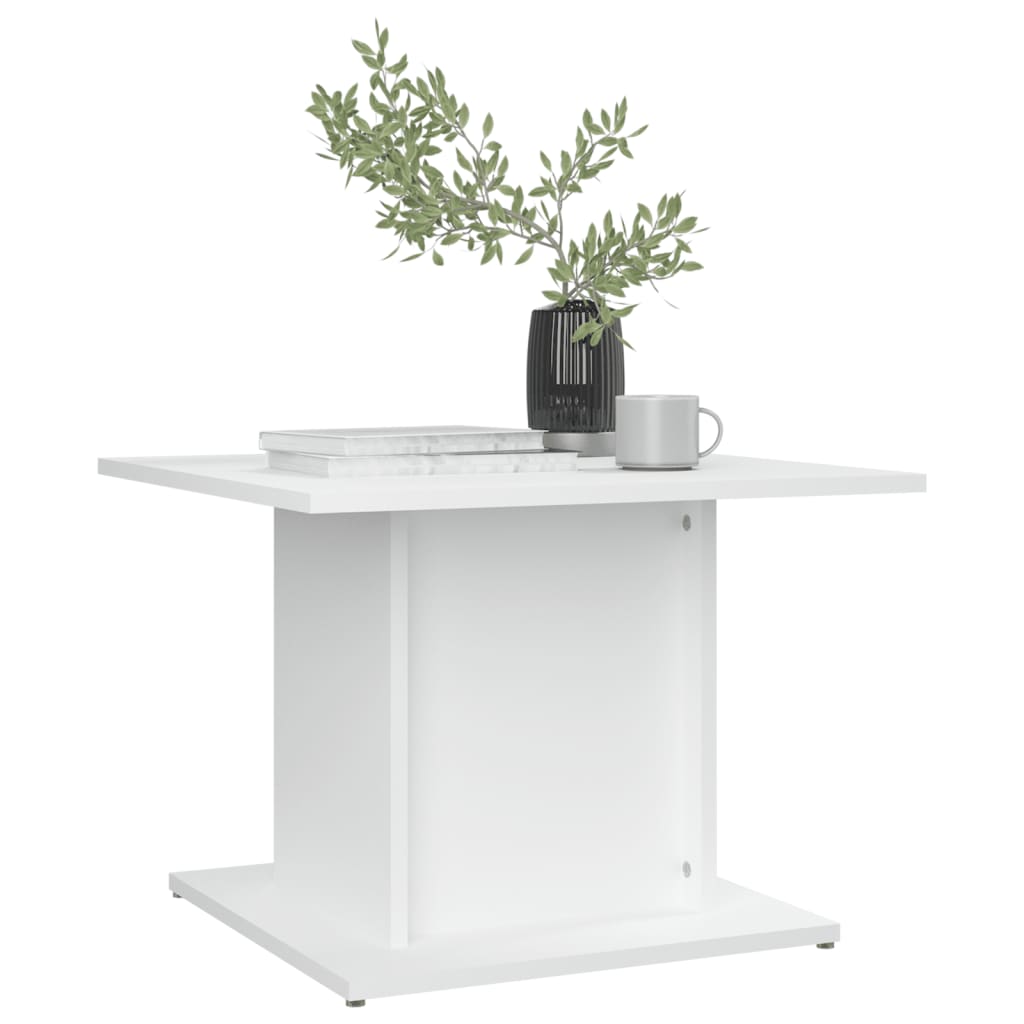vidaXL Table basse blanc 55,5x55,5x40 cm Bois d'ingénierie