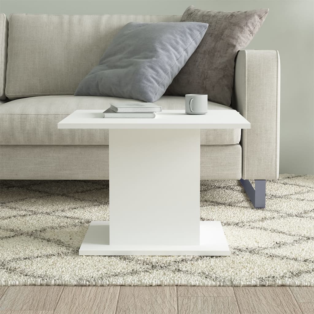 vidaXL Table basse blanc 55,5x55,5x40 cm Bois d'ingénierie