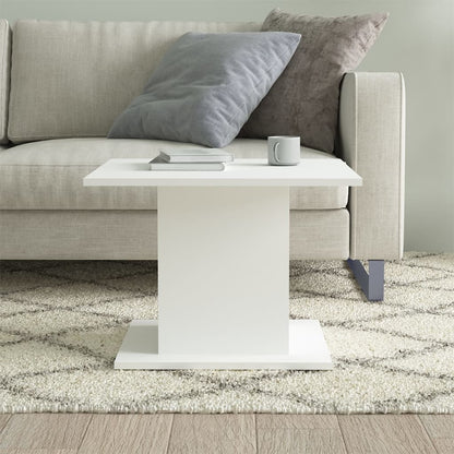 vidaXL Table basse blanc 55,5x55,5x40 cm Bois d'ingénierie