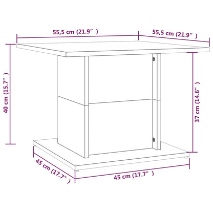 vidaXL Table basse blanc 55,5x55,5x40 cm Bois d'ingénierie