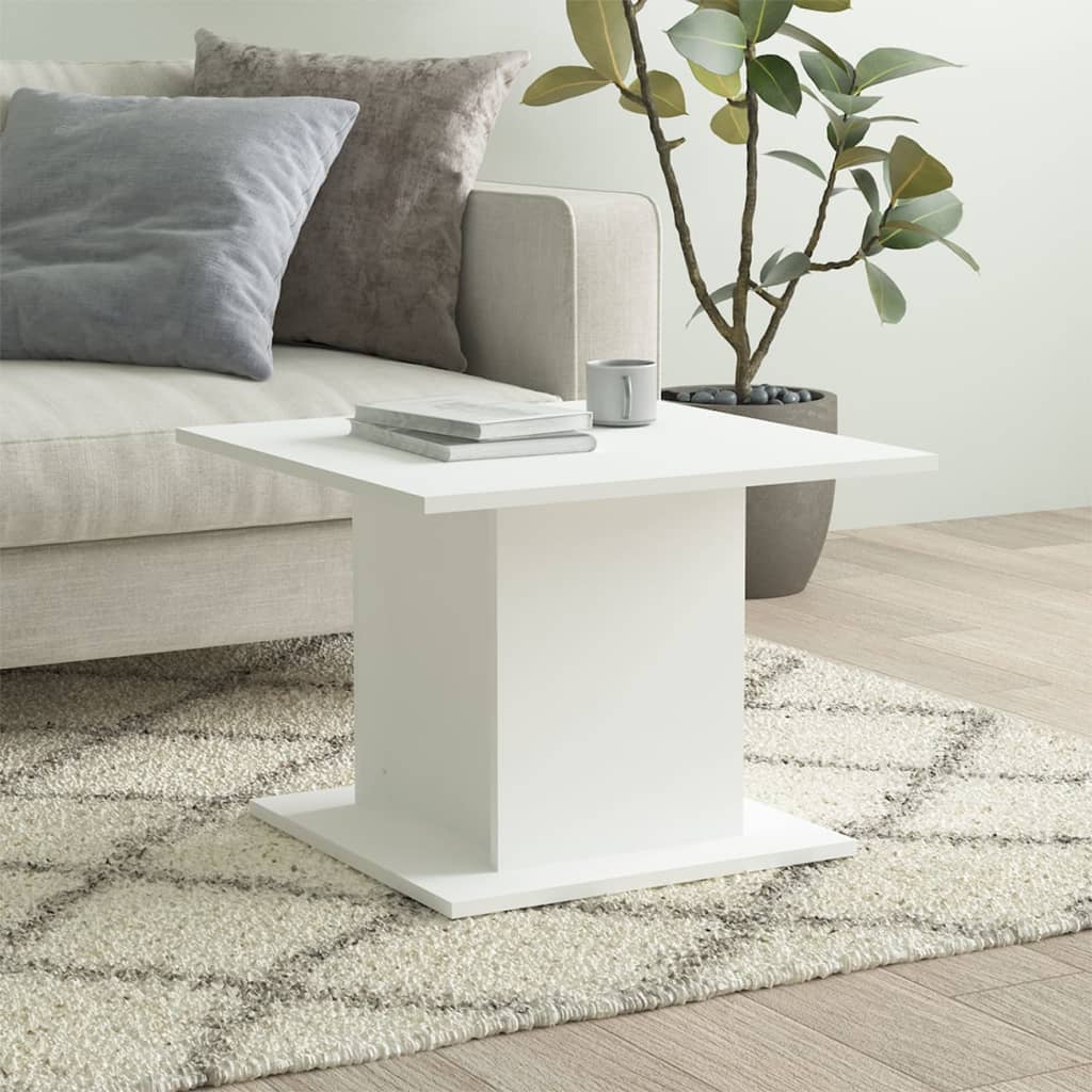 vidaXL Table basse blanc 55,5x55,5x40 cm Bois d'ingénierie