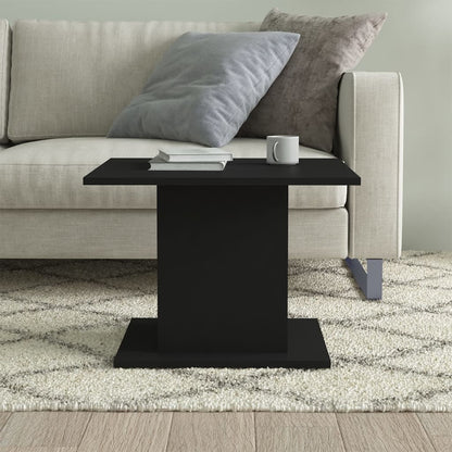 vidaXL Table basse noire 55,5x55,5x40 cm en bois d'ingénierie
