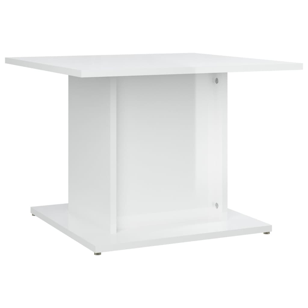 vidaXL Table basse blanc brillant 55,5x55,5x40 cm Bois d'ingénierie