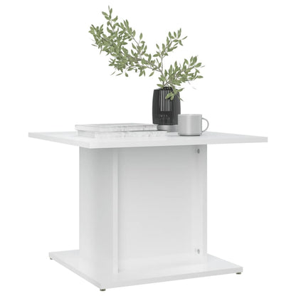 vidaXL Table basse blanc brillant 55,5x55,5x40 cm Bois d'ingénierie