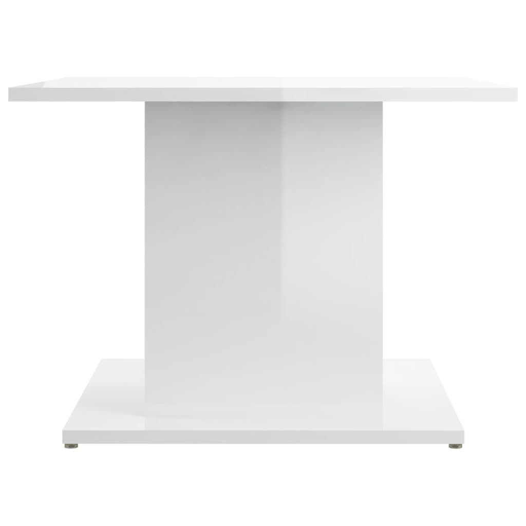vidaXL Table basse blanc brillant 55,5x55,5x40 cm Bois d'ingénierie