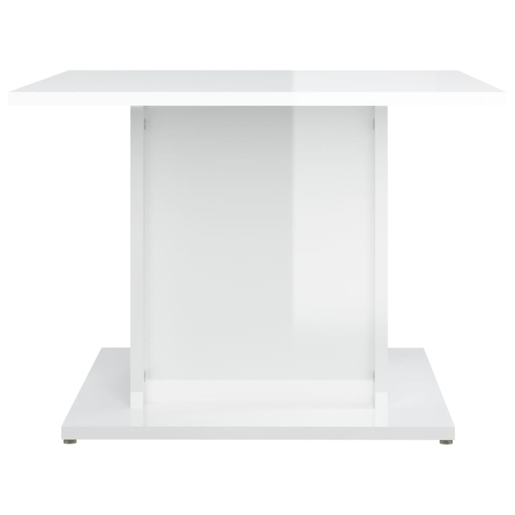 vidaXL Table basse blanc brillant 55,5x55,5x40 cm Bois d'ingénierie