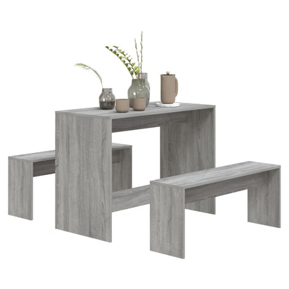 vidaXL Ensemble de salle à manger 3 pcs Gris Chêne Sonoma Bois d'ingénierie