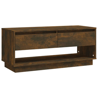 vidaXL Meuble TV chêne fumé 102x41x44 cm bois d'ingénierie