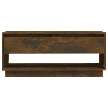 vidaXL Meuble TV chêne fumé 102x41x44 cm bois d'ingénierie