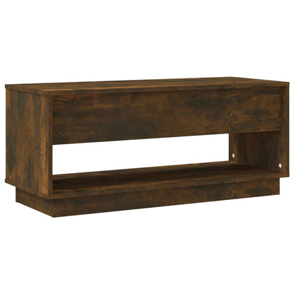 vidaXL Meuble TV chêne fumé 102x41x44 cm bois d'ingénierie