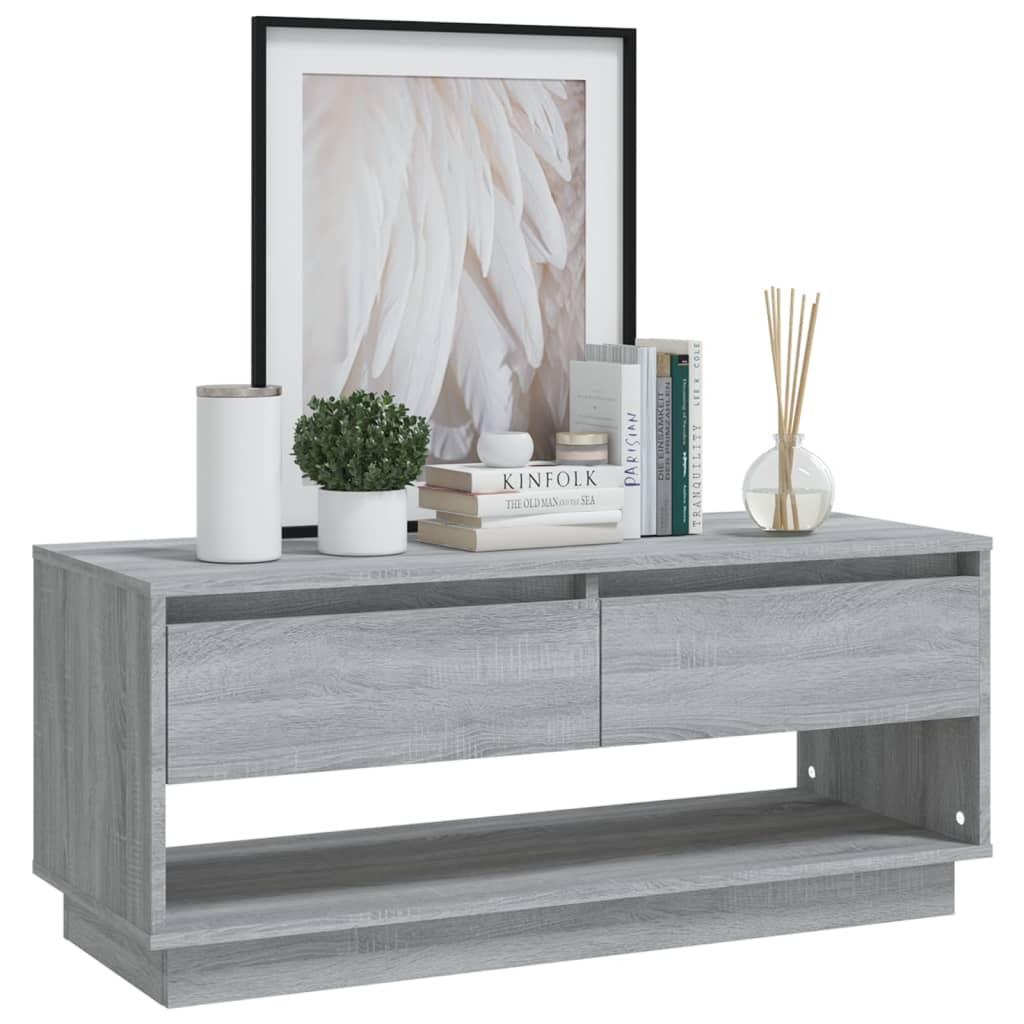 vidaXL Meuble TV gris Sonoma 102x41x44 cm en bois d'ingénierie