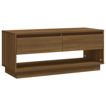 vidaXL Meuble TV marron aspect chêne 102x41x44 cm en bois d'ingénierie