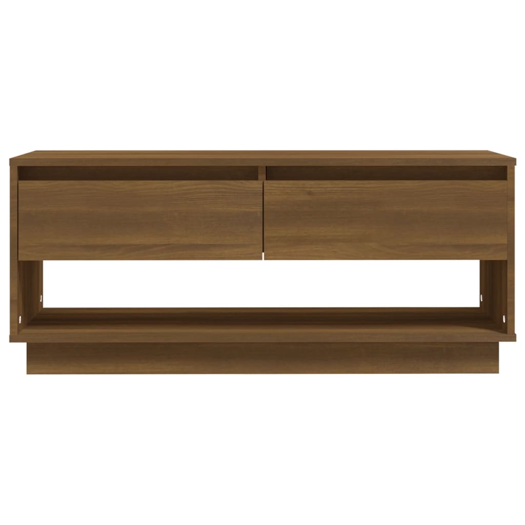 vidaXL Meuble TV marron aspect chêne 102x41x44 cm en bois d'ingénierie