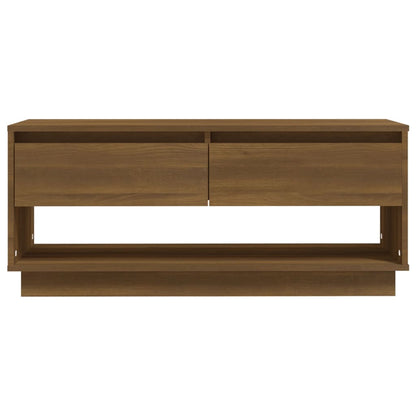 vidaXL Meuble TV marron aspect chêne 102x41x44 cm en bois d'ingénierie