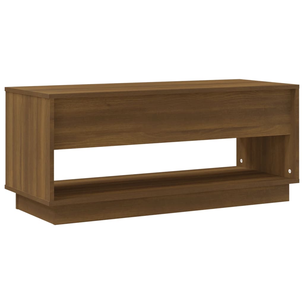 vidaXL Meuble TV marron aspect chêne 102x41x44 cm en bois d'ingénierie