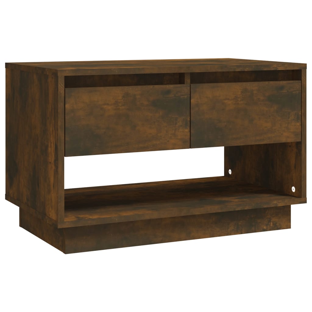 vidaXL Meuble TV chêne fumé 70x41x44 cm en bois d'ingénierie