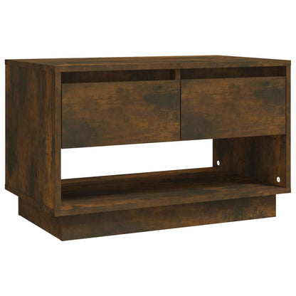 vidaXL Meuble TV chêne fumé 70x41x44 cm en bois d'ingénierie