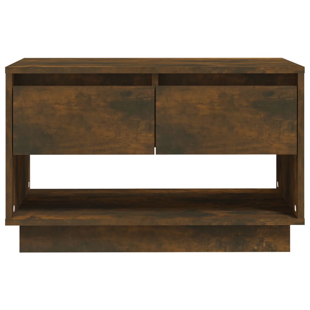 vidaXL Meuble TV chêne fumé 70x41x44 cm en bois d'ingénierie