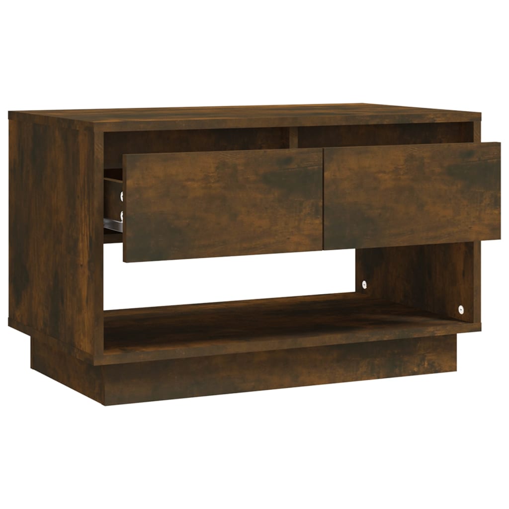 vidaXL Meuble TV chêne fumé 70x41x44 cm en bois d'ingénierie