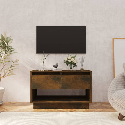 vidaXL Meuble TV chêne fumé 70x41x44 cm en bois d'ingénierie