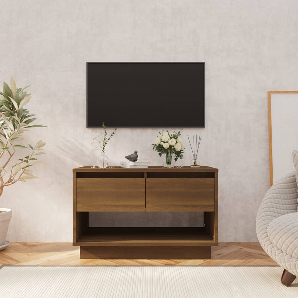 vidaXL Meuble TV marron aspect chêne 70x41x44 cm Aggloméré
